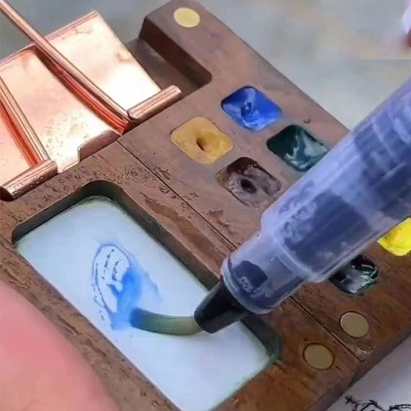 12 Grid Mini Portable Fingertip Paint Palette Bundle Set-5