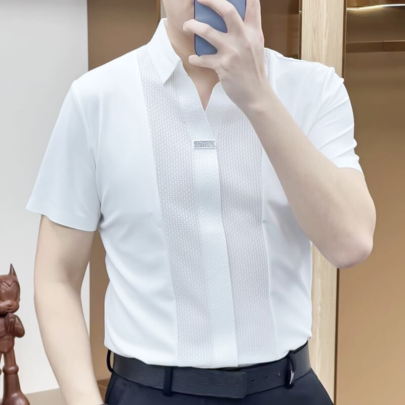 🎁Hot Sale 60% OFF⏳Men's Summer Business Casual Patchwork Shirt-4