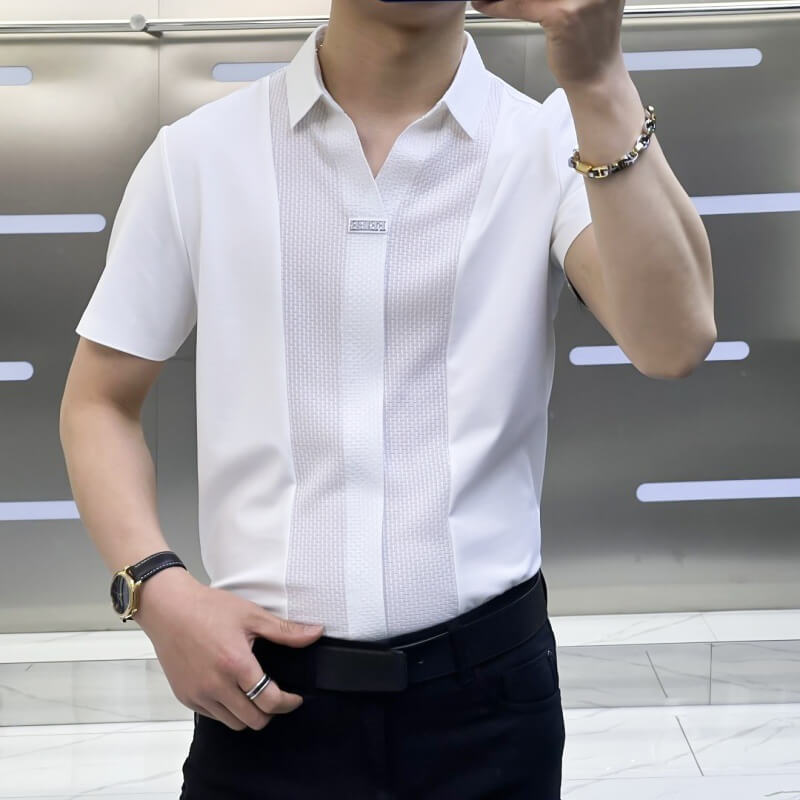 🎁Hot Sale 60% OFF⏳Men's Summer Business Casual Patchwork Shirt-3