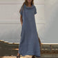 💃Women’s Cowl Neck Cotton and Linen Casual Dress-6