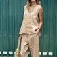 💕Women's 2 Piece Outfits Loose Fit Sleeveless Top & Long Pants-6