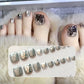 🔥Hot Sale 50% OFF 🔥Delicate Glitter False Toe Nails Kit-3