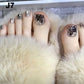 🔥Hot Sale 50% OFF 🔥Delicate Glitter False Toe Nails Kit-12