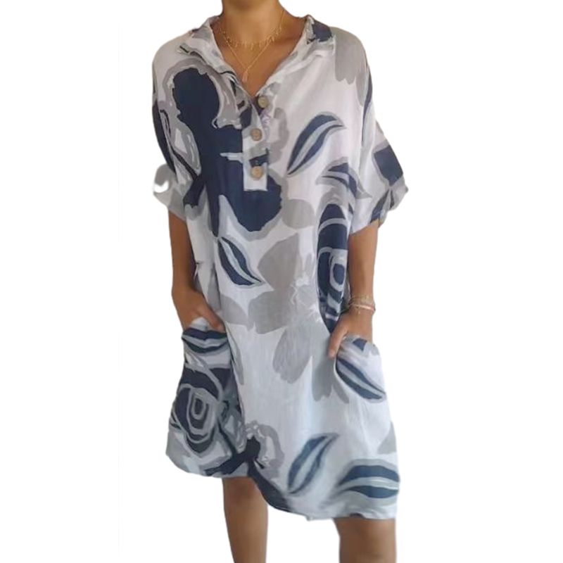 Women’s Casual Elegant Printed Dress-13