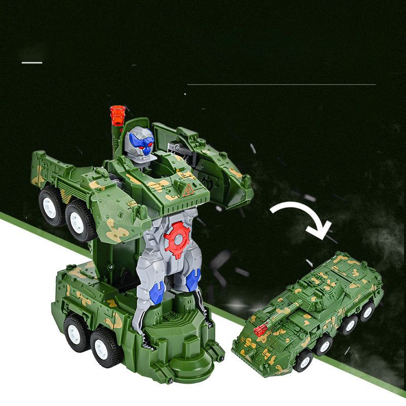 🎁Best Gift For Kid🥳Electric Universal Deformation Police Toy Car-9