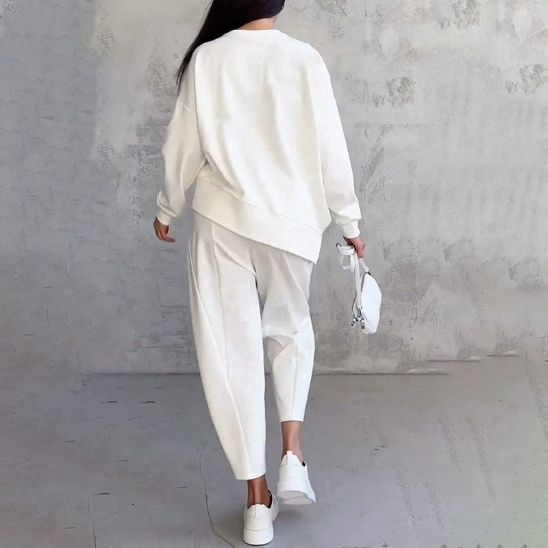 🔥LAST DAY SALE 49% OFF🔥Round-Neck Long-Sleeved Top ＆ Pants 2-Piece Set-2