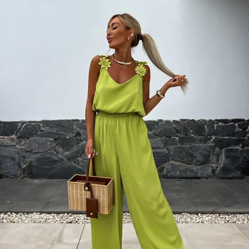 🔥Last Day Sale 49%🔥Women's Sleeveless Wide Leg Jumpsuit-7