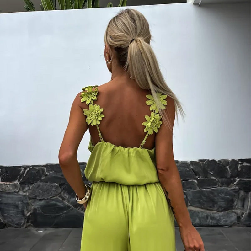 🔥Last Day Sale 49%🔥Women's Sleeveless Wide Leg Jumpsuit-4