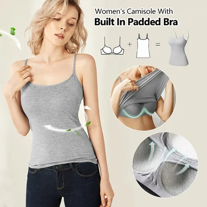 🎁 LAST DAY SALE 50% OFF 🔥Women’s Camisole With Built In Padded Bra-6