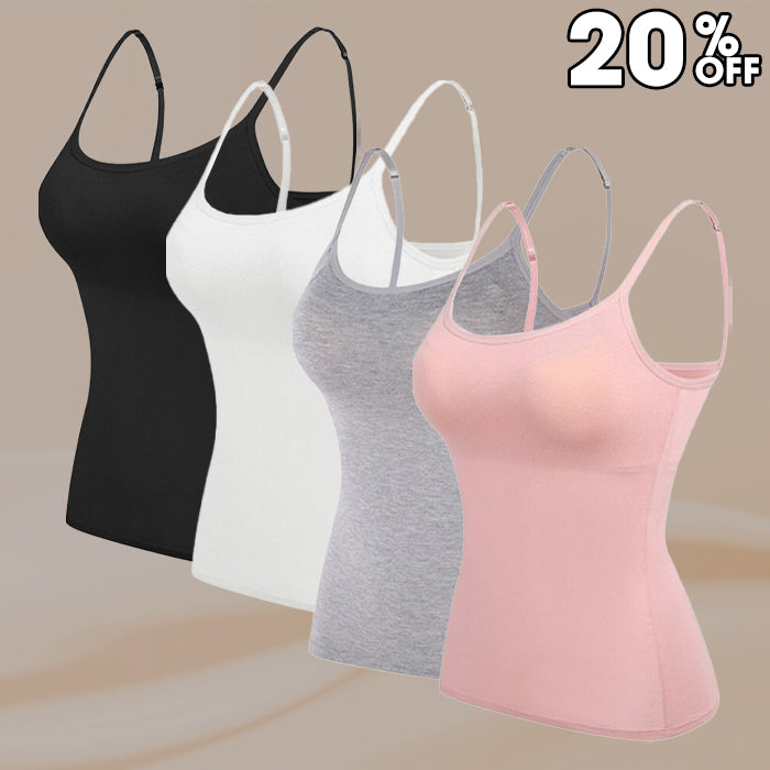🎁 LAST DAY SALE 50% OFF 🔥Women’s Camisole With Built In Padded Bra-19