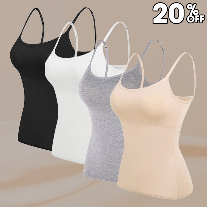 🎁 LAST DAY SALE 50% OFF 🔥Women’s Camisole With Built In Padded Bra-18