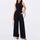 Women’s Solid Sleeveless Wide Leg Jumpsuit-3