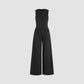 Women’s Solid Sleeveless Wide Leg Jumpsuit-8