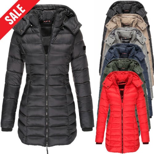 🎁Early Winter Sale 49% Off🔥Winter women's mid-length padded jacket warm  hooded jacket【FREE SHIPPING】-1