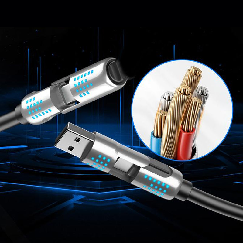 4-in-1 Fast Charging Data Cable with Breathing Light-5