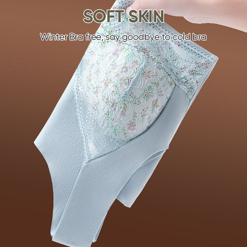 🎁Last Day 49% Off🔥2-in-1 Built-in Bra Lace Thermal Underwear-3