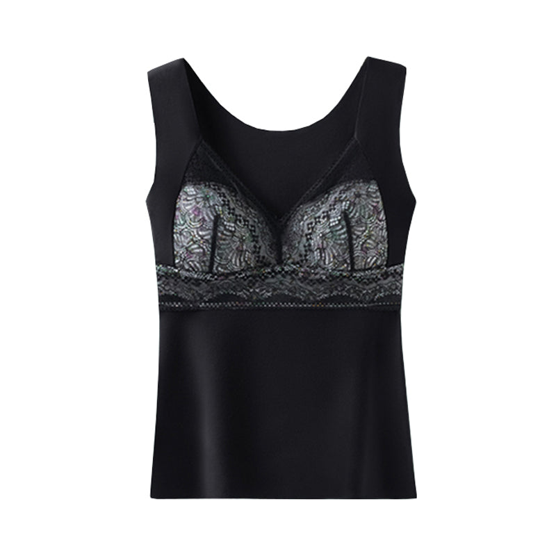 🎁Last Day 49% Off🔥2-in-1 Built-in Bra Lace Thermal Underwear-17