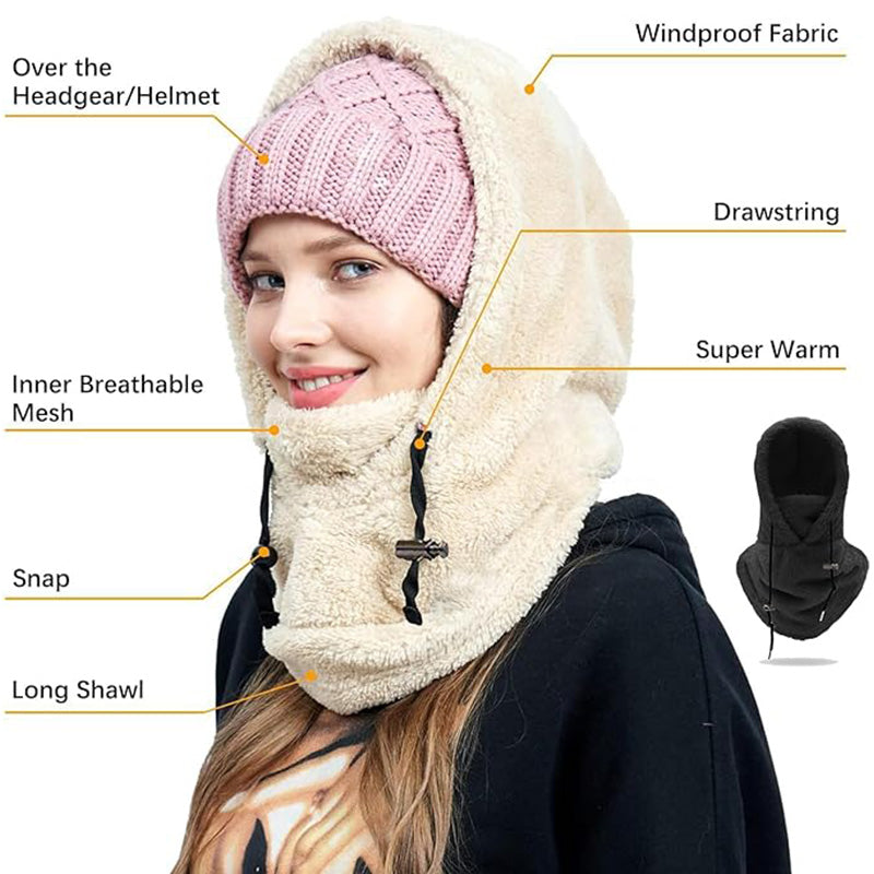 🔥Early Winter Discount-49% OFF⏰Unisex Sherpa Hood Ski Mask☃️☃️-5