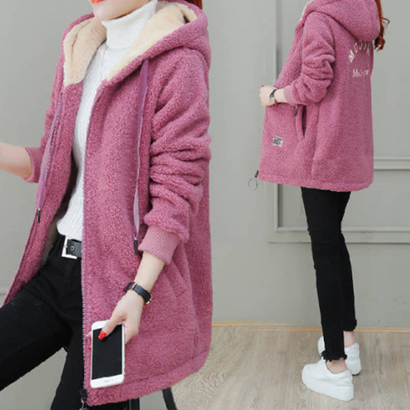 🎁LAST DAY 49% OFF🔥Women's Winter Warm Thick Faux Lamb Wool Coat-4
