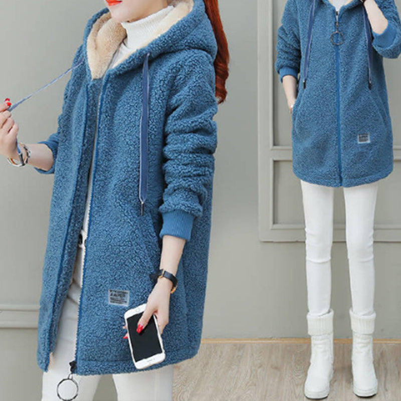 🎁LAST DAY 49% OFF🔥Women's Winter Warm Thick Faux Lamb Wool Coat-5