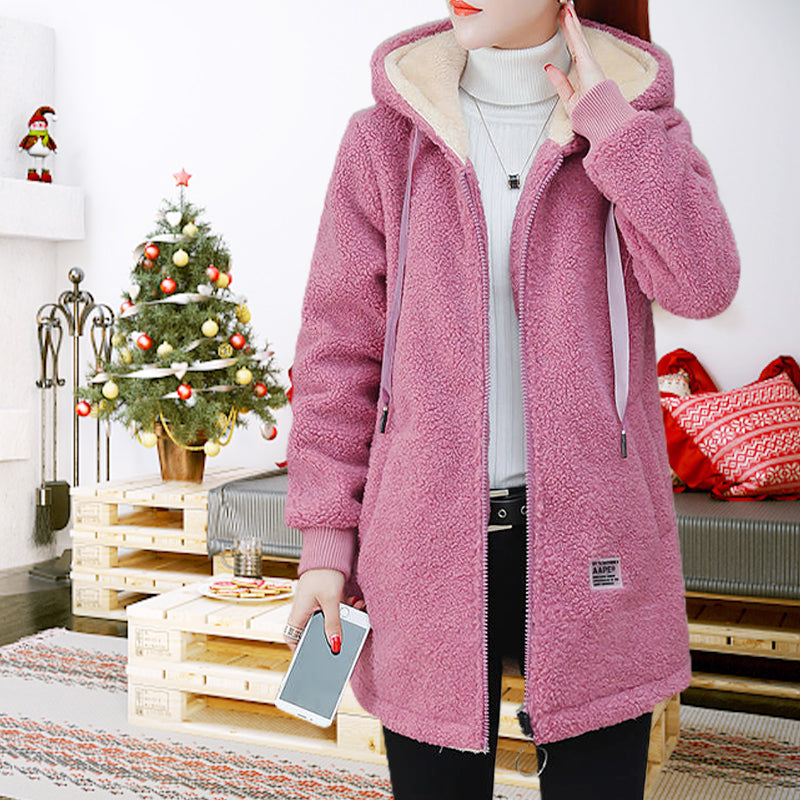 🎁LAST DAY 49% OFF🔥Women's Winter Warm Thick Faux Lamb Wool Coat-9