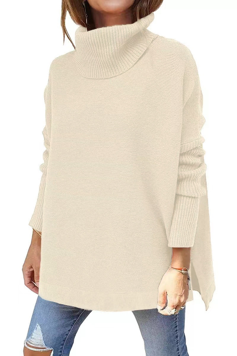 🔥Last Day Promotion 49% OFF🔥Women's Turtleneck Oversize Hem Knit Pullover Sweater-15