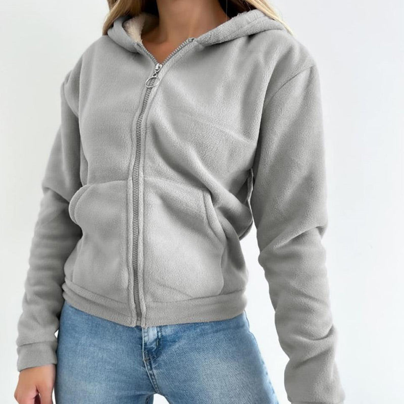 🎁Winter Hot Sale 49% OFF🔥Women's Lined Zip-Up Hoodies💥BUY 2 FREE SHIPPING-9