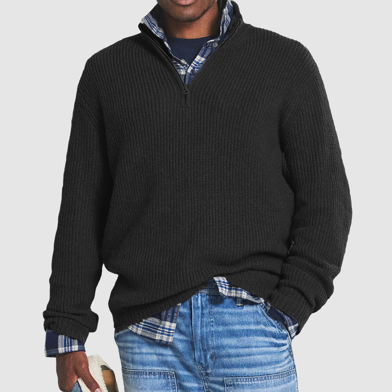 🎁Last Day Sale 49% Off🔥Men's Cashmere Business Casual Zipper Sweater(NEW)-1