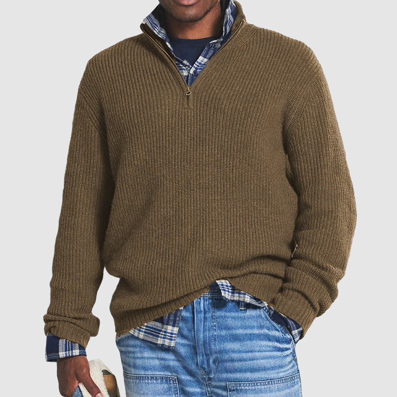 🎁Last Day Sale 49% Off🔥Men's Cashmere Business Casual Zipper Sweater(NEW)-3