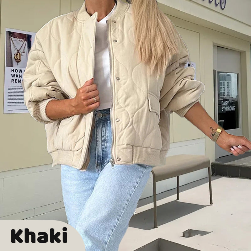🎁Last Day Sale 49% Off🔥Solid Color Loose Thick Warm Bomber Jacket-10
