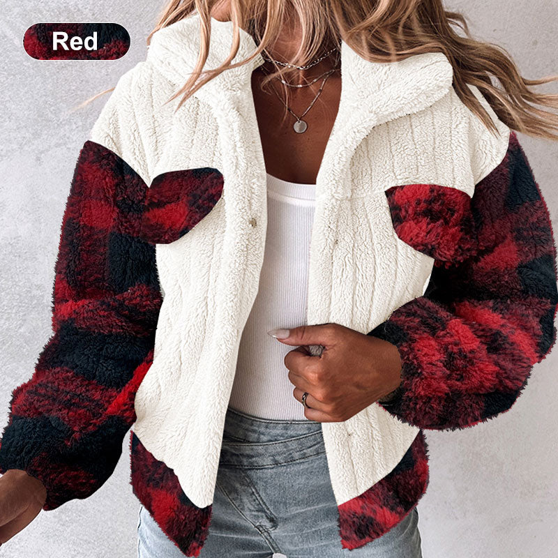 🎁Last Day 49% Off🔥Turn-down Collar Buttoned Teddy Jacket💥Buy 2 Free Shipping-12