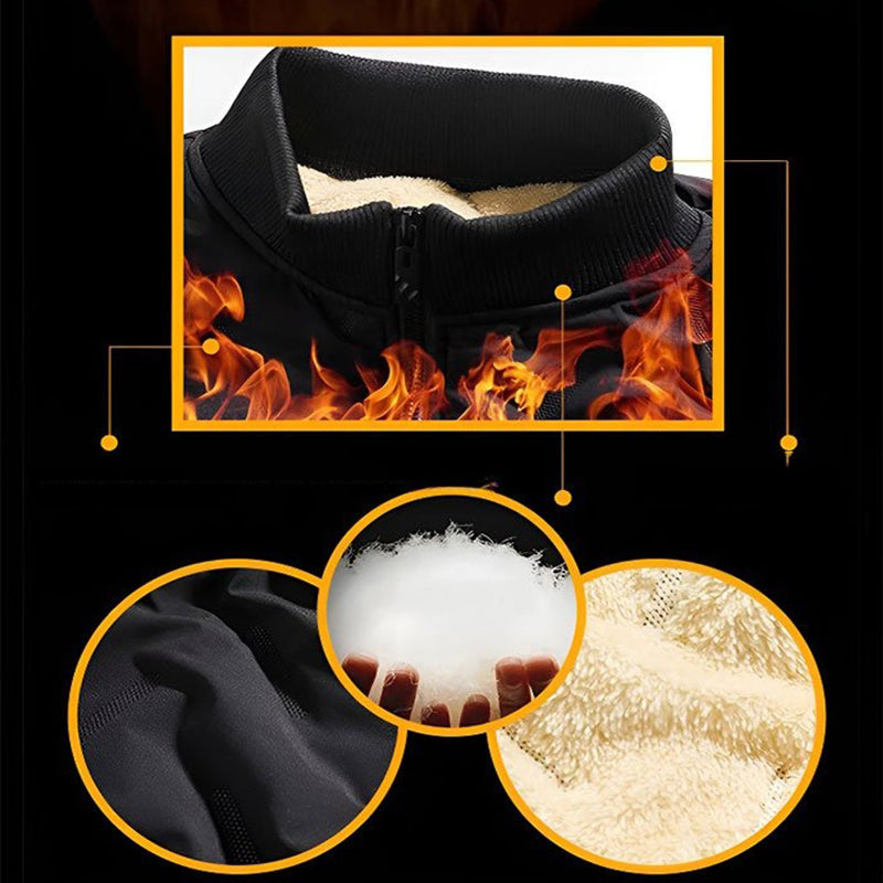 🎁Last Day Sale 49% Off🔥Men's Quilted Winter Jacket with Faux Fleece Lining-4