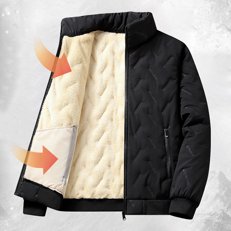 🎁Last Day Sale 49% Off🔥Men's Quilted Winter Jacket with Faux Fleece Lining-2