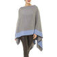 🎁Last Day Promotion 49% Off🔥Women's Elegant Color Block Poncho Wrap for Fall & Winter-5
