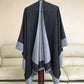🎁Last Day Promotion 49% Off🔥Women's Elegant Color Block Poncho Wrap for Fall & Winter-12