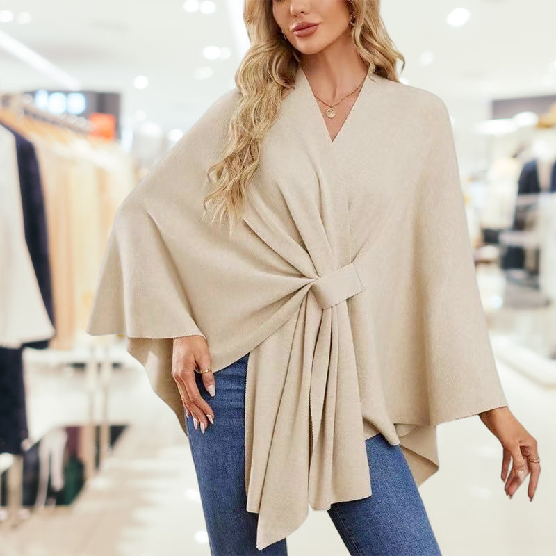 🎁Hot Sell 49% Off🔥Elegant Shawl Wraps Soft Open Front Poncho Sweater-4