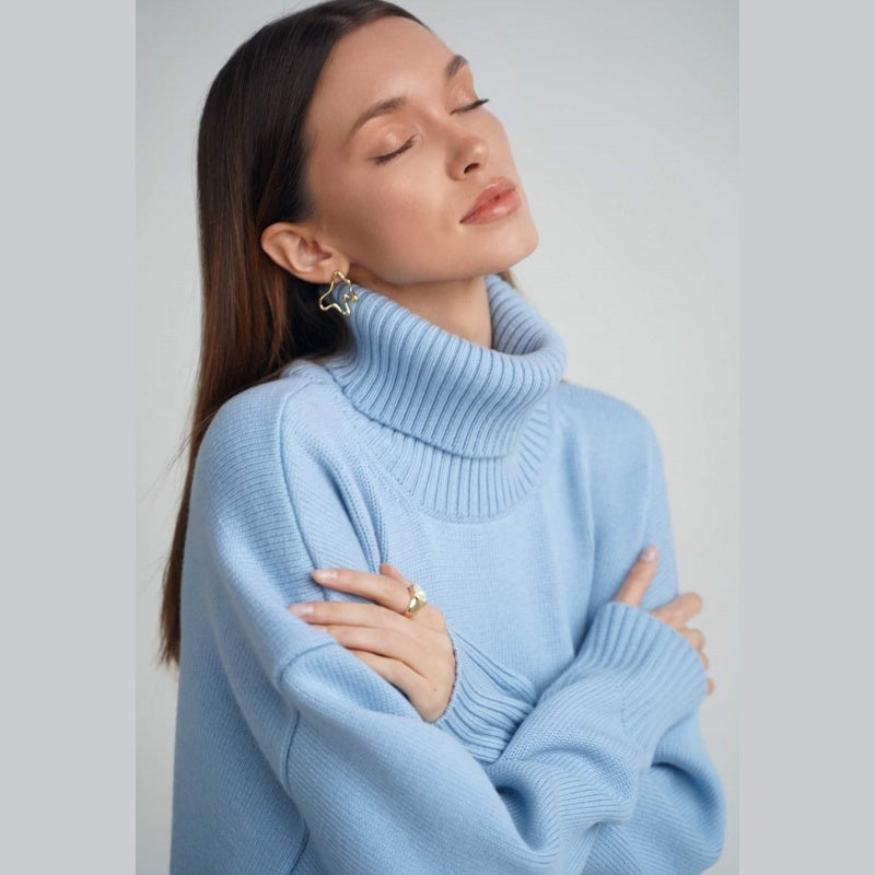 🎁Early Winter Sale 49% Off🔥Women's Casual Solid Color Turtleneck Sweater-6