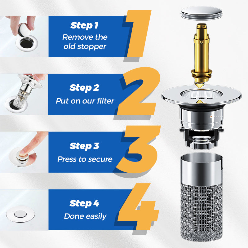 💥Limited Buy 1 Get 1 Free💥Universal Pop-up Sink Drain Filter-7