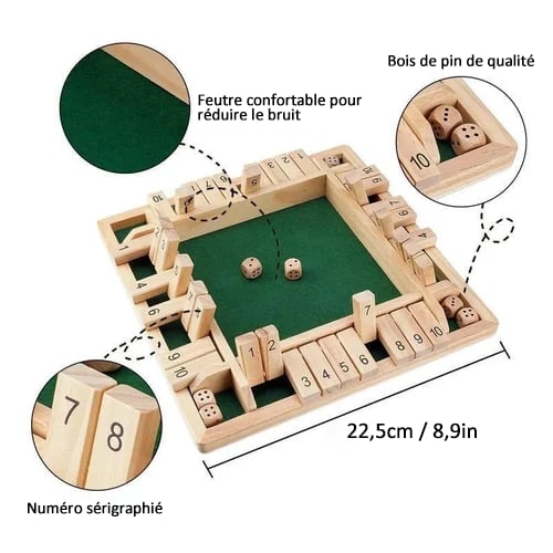 🔥Limited Time Promotion 49% OFF🔥FUN FAMILY GAMES - Shut The Box Board Game-6