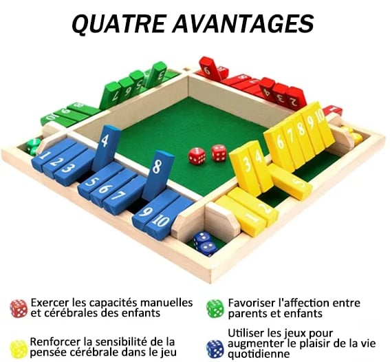 🔥Last Day Promotion 49% OFF -FUN FAMILY GAMES - Shut The Box Board Game 🎲2-8