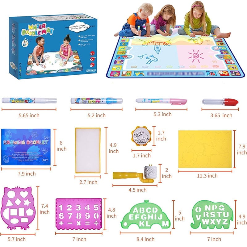 🔥Last Day Promotion 50% OFF🎁Water Doodle Mat ,Aqua Painting Drawing Mat Mess Free Learning Toy Mat-1