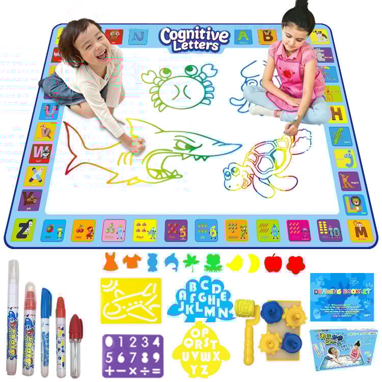 🔥Last Day Promotion 50% OFF🎁Water Doodle Mat ,Aqua Painting Drawing Mat Mess Free Learning Toy Mat-7