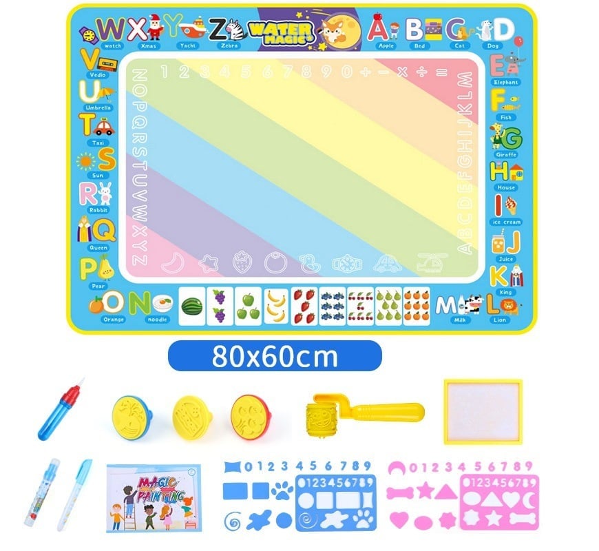 🔥Last Day Promotion 50% OFF🎁Water Doodle Mat ,Aqua Painting Drawing Mat Mess Free Learning Toy Mat-11
