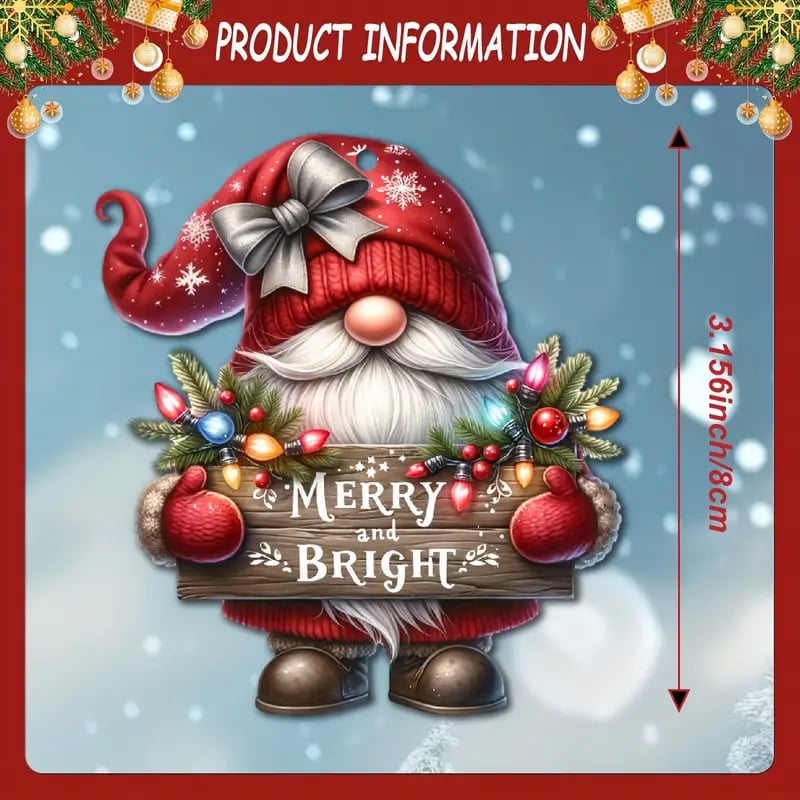 💥BLACK FRIDAY SALE 55% OFF💥Wooden Dwarf Christmas Tree Ornaments Set (12pcs)-4