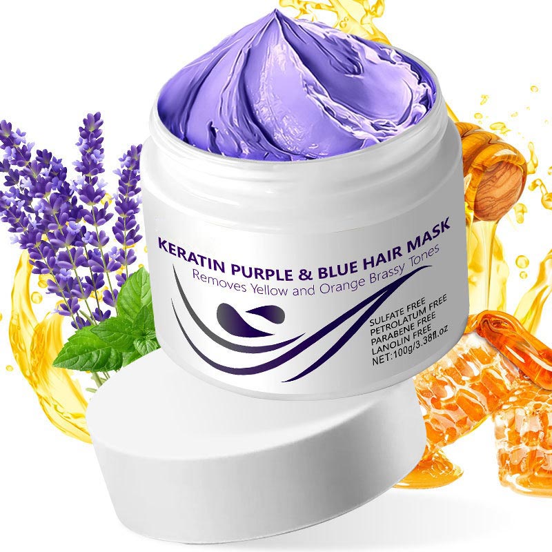 🔥 Last Day 49% OFF🔥Purple Keratin Hair Mask -Color-Lock & Brass-Tone Neutralizer-12