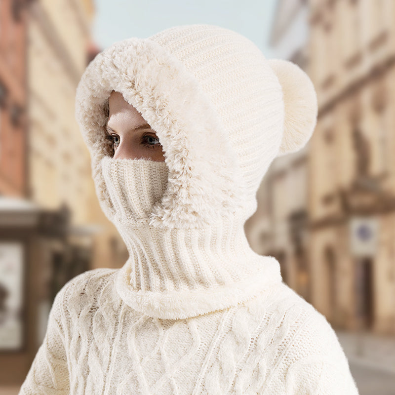 🎁Last Day Promotion 49% Off🔥Women's Winter One-Piece Knitted Beanie Scarf Mask-1