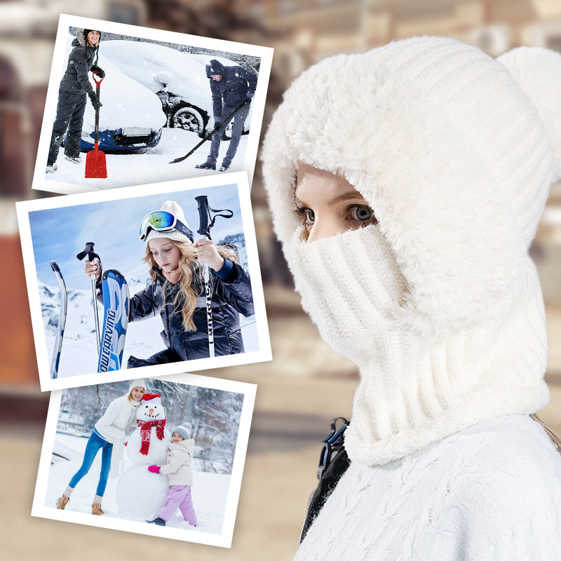 🎁Last Day Promotion 49% Off🔥Women's Winter One-Piece Knitted Beanie Scarf Mask-5