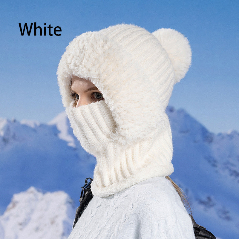 🎁Last Day Promotion 49% Off🔥Women's Winter One-Piece Knitted Beanie Scarf Mask-8