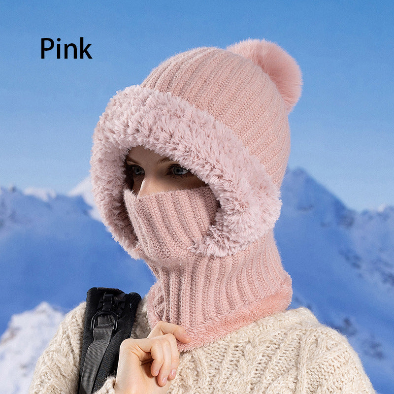 🎁Last Day Promotion 49% Off🔥Women's Winter One-Piece Knitted Beanie Scarf Mask-9