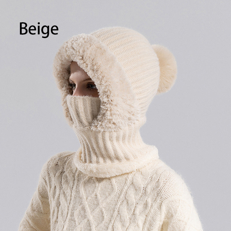 🎁Last Day Promotion 49% Off🔥Women's Winter One-Piece Knitted Beanie Scarf Mask-13